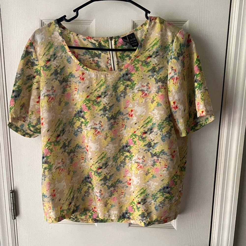 Fun & Flirt Multicolor Abstract Print Blouse
